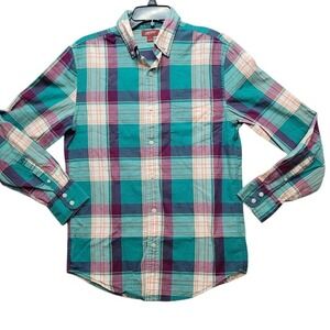 Arizona Jeans‎ Co. Plaid Button Up Long Sleeve Casual Shirt Small Vintage Style
